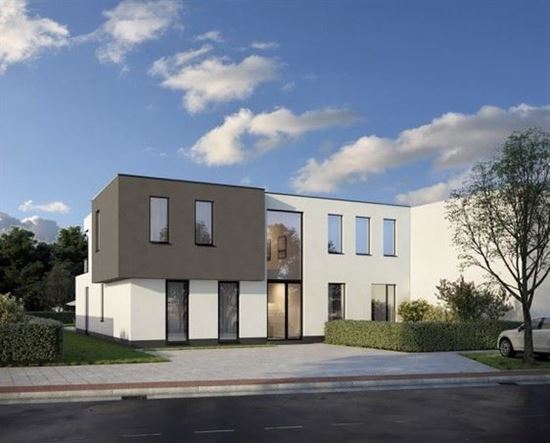 Luxe nieuwbouw dakappartement 137m², 2 tot 3 slks, groot dakterras 38m² zuidgericht. Parking achteraan.