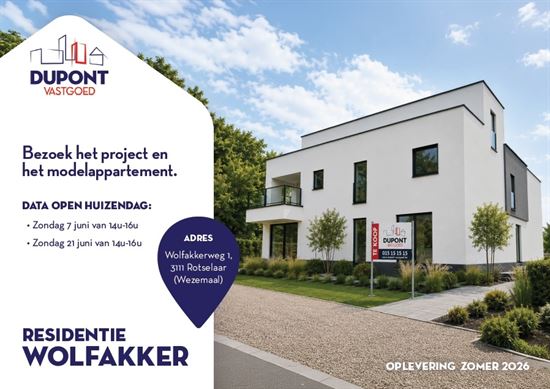 Residentie Wolfakker - Stijlvol nieuwbouwproject in een groene en rustige omgeving.