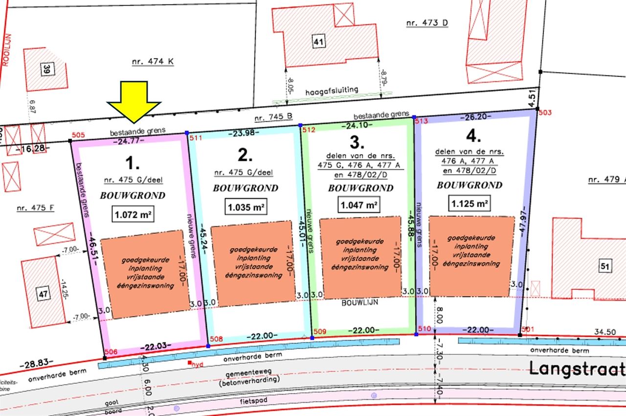 Mooie bouwgrond voor open bebouwing op 1072m² gelegen te Schriek