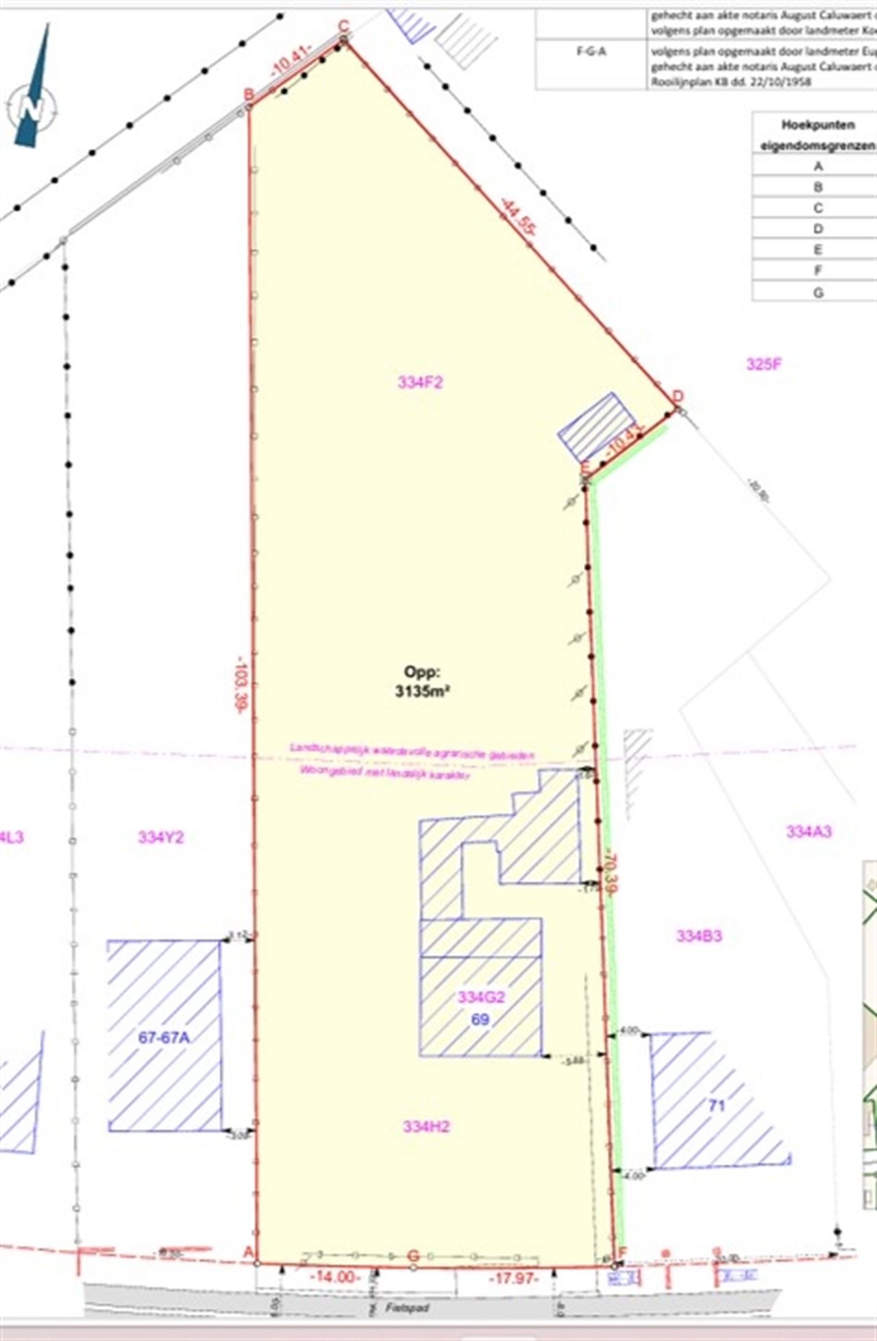Zeer brede bouwgrond van 3135m² met potentieel tot verkaveling in twee bouwloten voor vrijstaande woningen