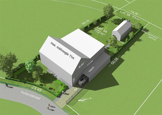 Uitstekend gelegen bouwgrond voor open bebouwing van 872 m²