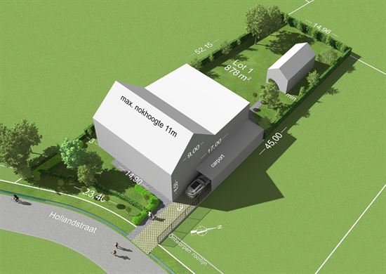 Uitstekend gelegen bouwgrond voor open bebouwing van 872 m²