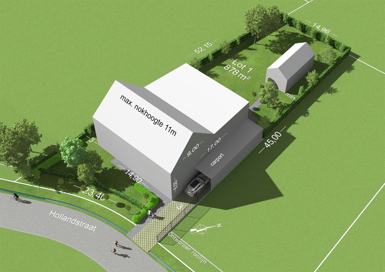 Uitstekend gelegen bouwgrond voor open bebouwing van 872 m²