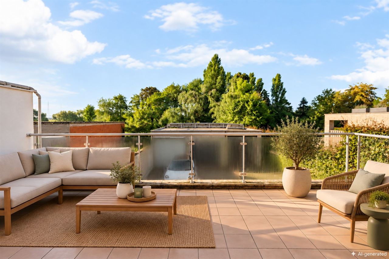2 slaapkamer appartement met ruim terras en garagebox
