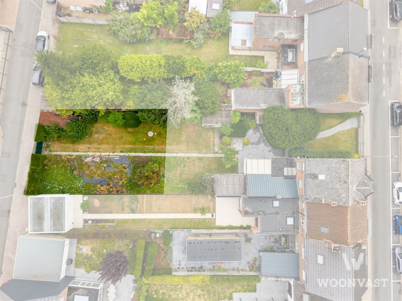Bouwgrond open bebouwing in doodlopende straat in centrum Opwijk