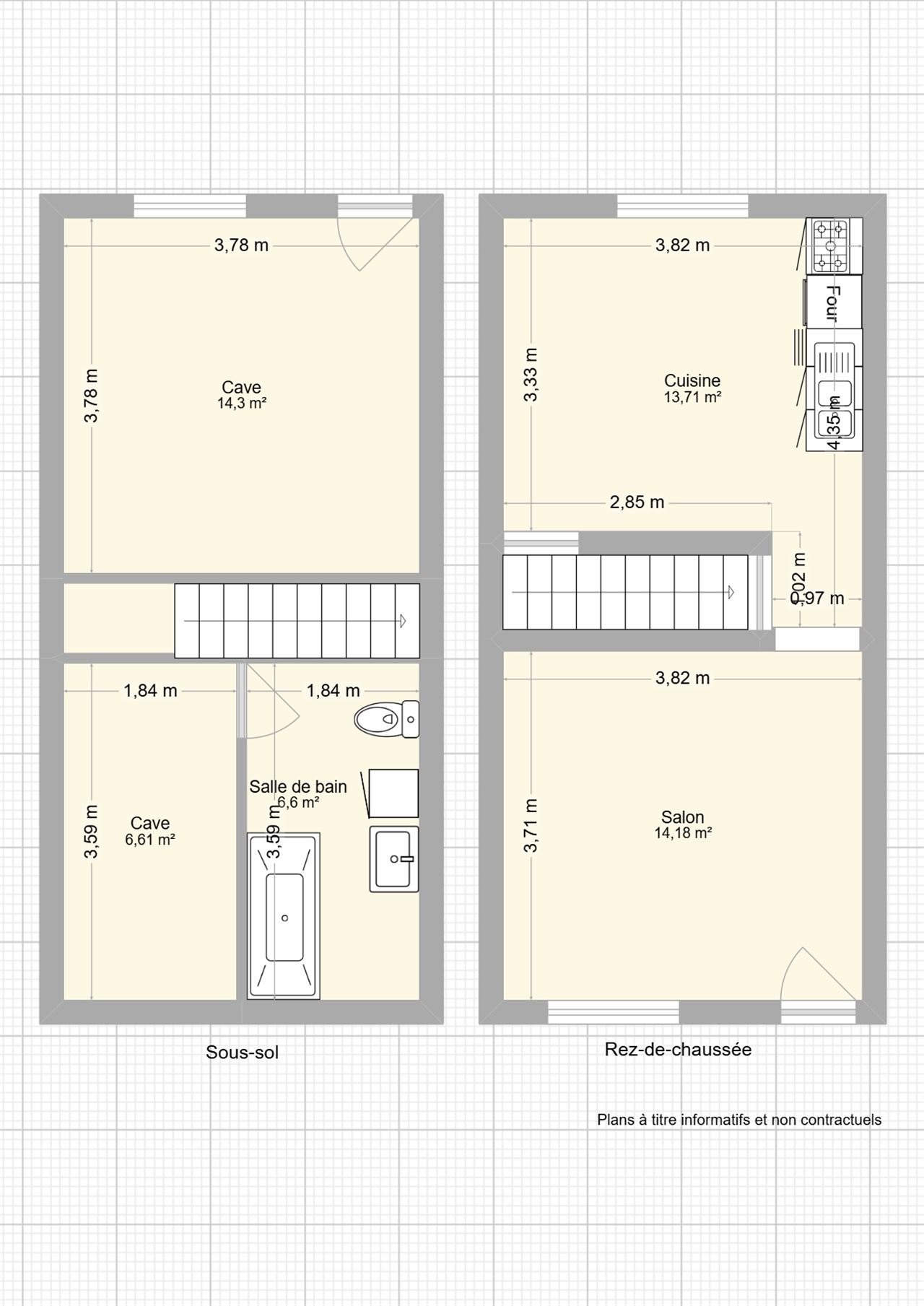 Maison trois chambres avec jardin