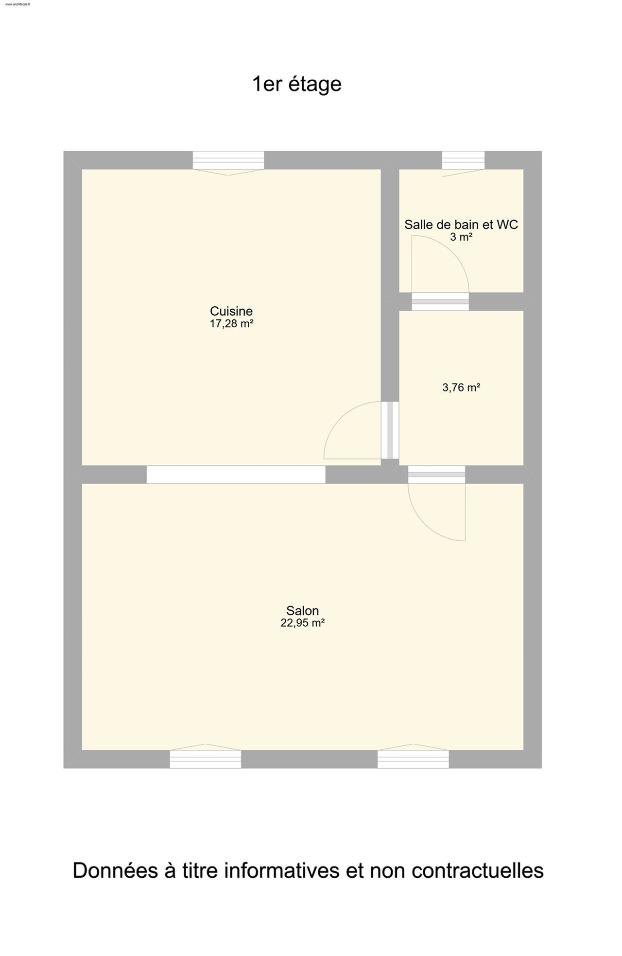Maison 2 chambres en excellent état avec jardin