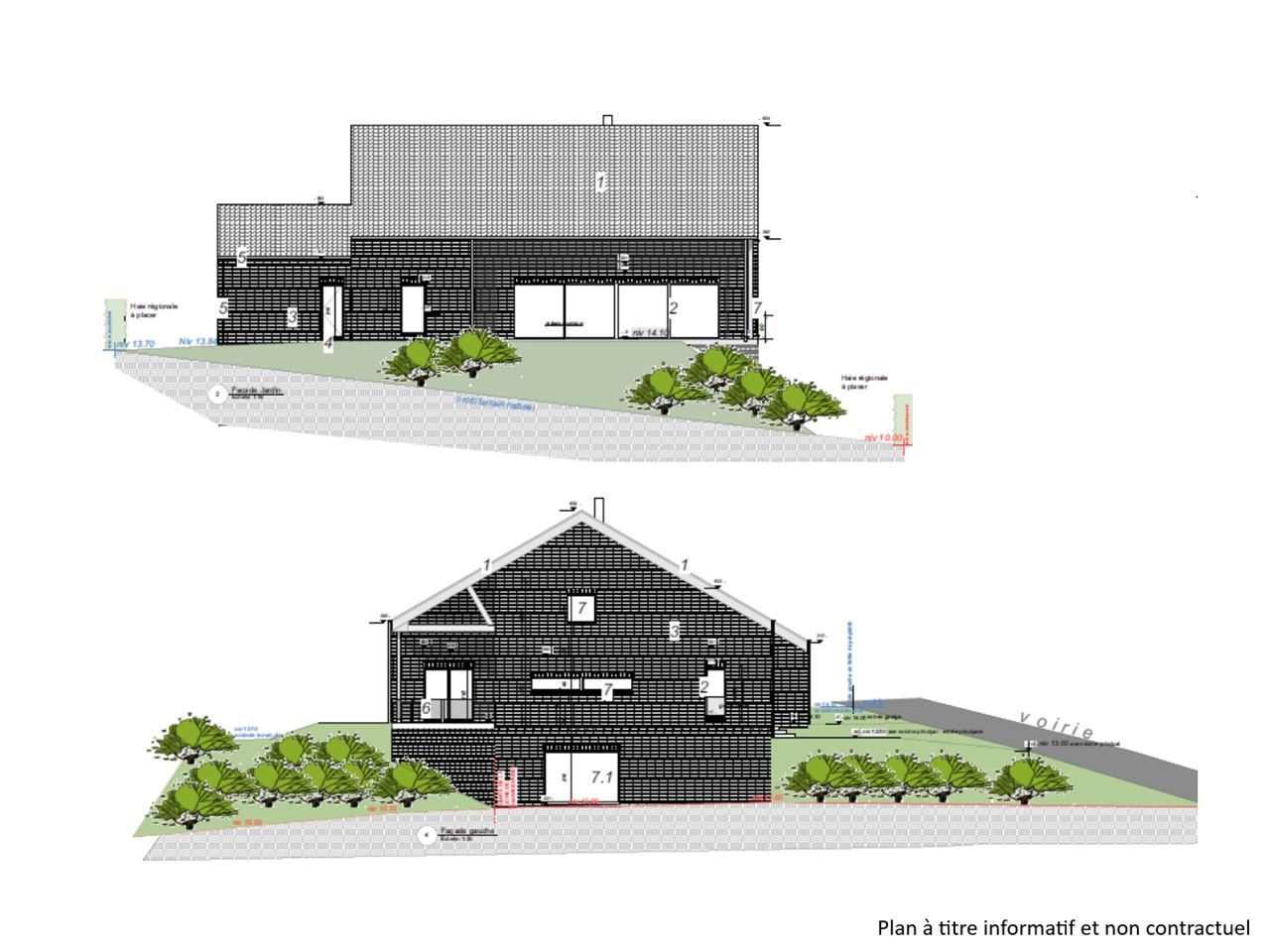 Terrain à bâtir de 1.988m² avec projet et permis accepté