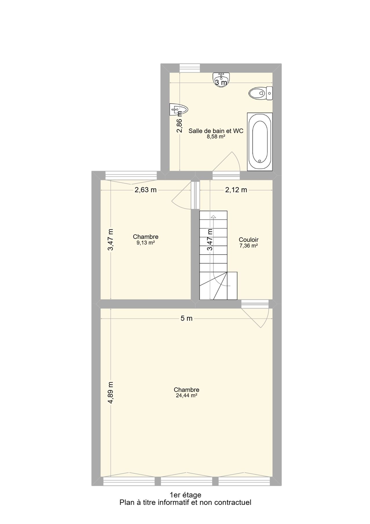 Grande maison 4 chambres avec extérieur