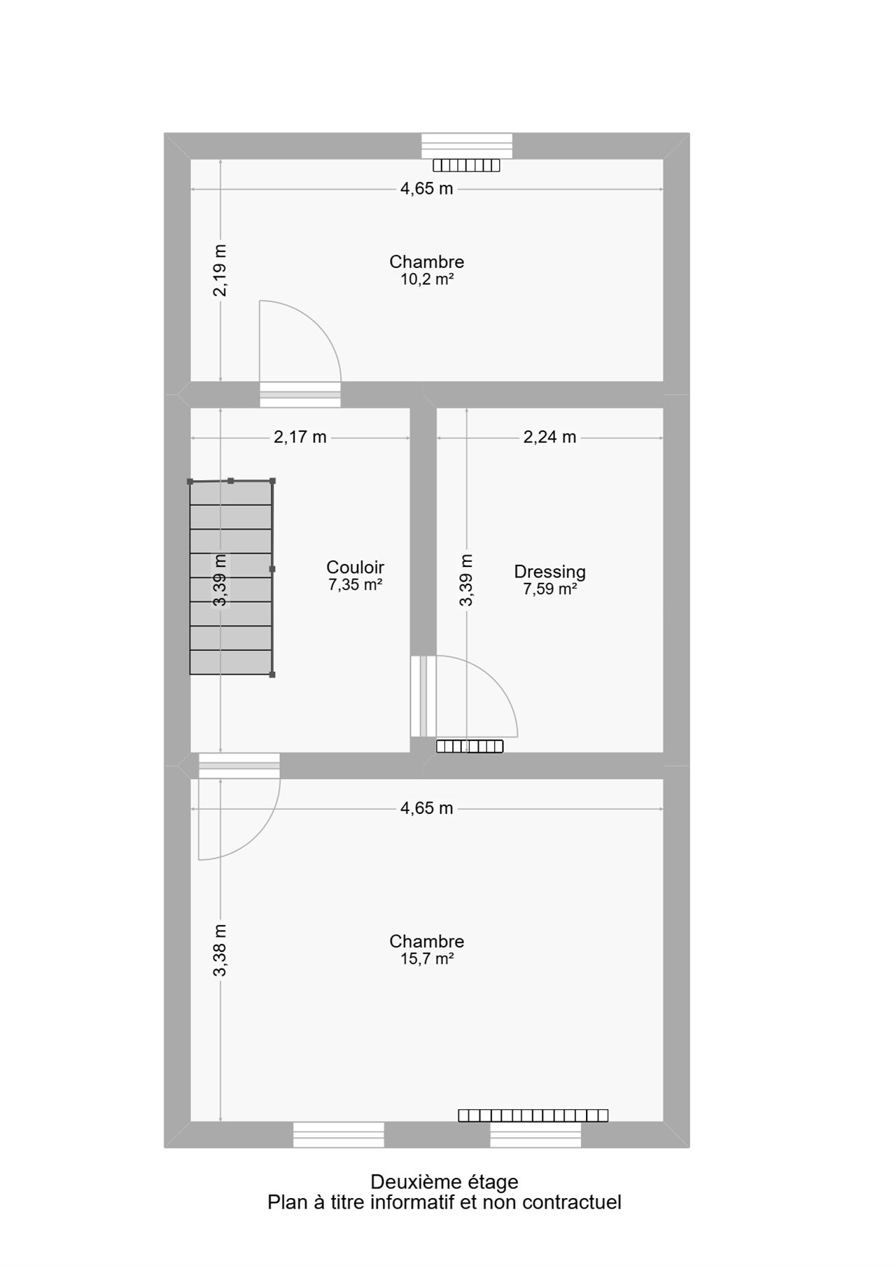 Appartement duplex entièrement rénové 2 chambres