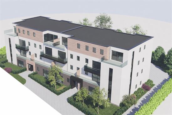 Architectuurvisualisatie met herstelde blauwe lucht-2