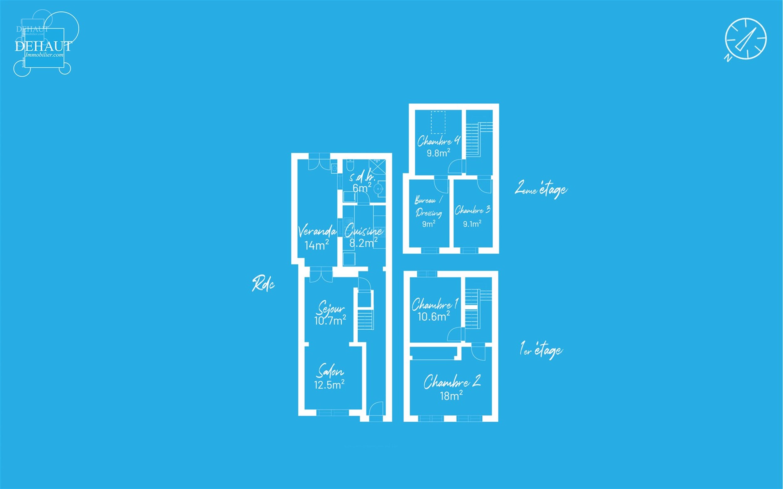 Spacieuse maison de ville comprenant au rez-de-chaussée : un hall d'entrée, un salon, un séjour, une cuisine semi-équipée, une salle de bain et u...