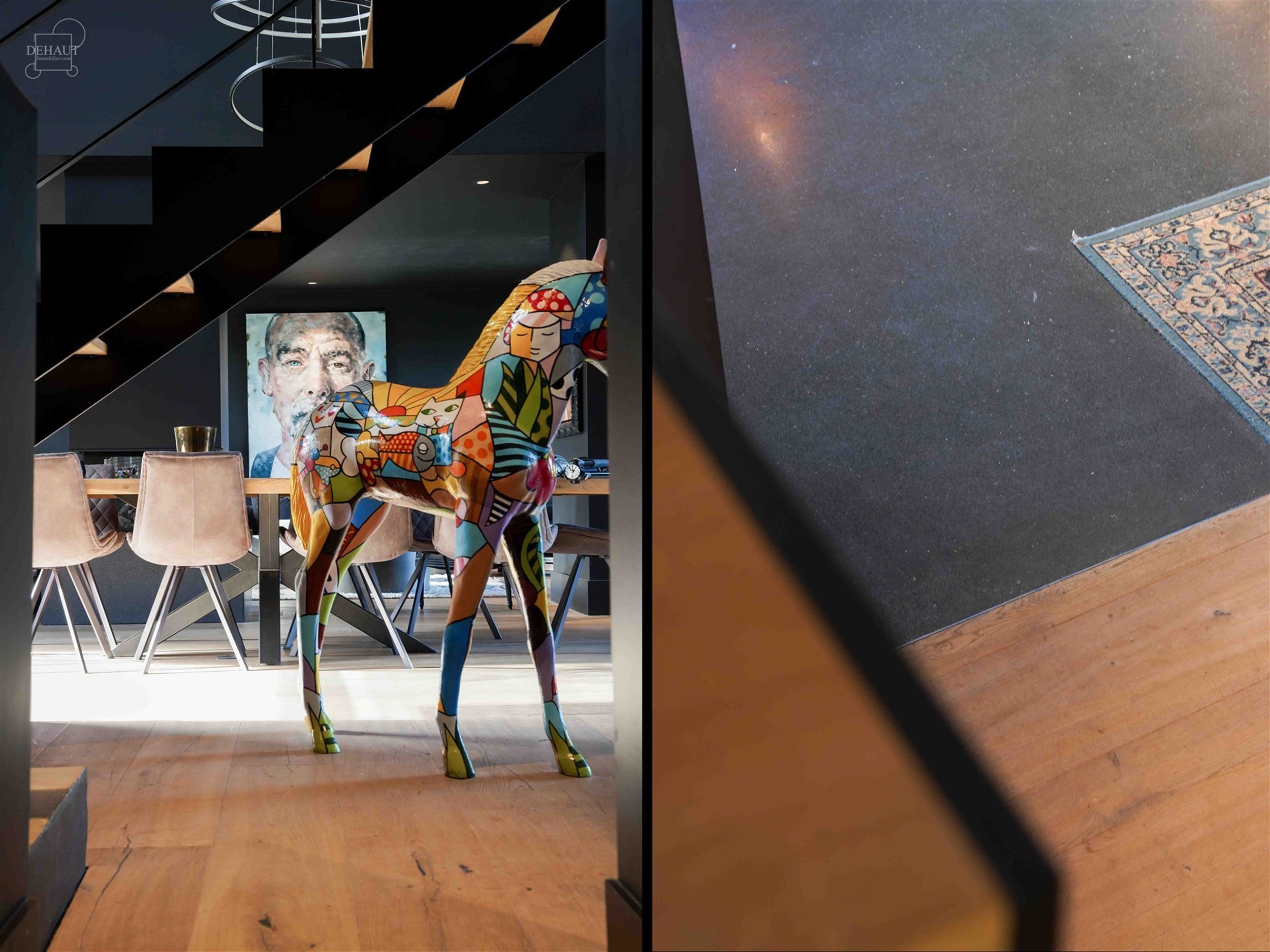 Ensemble immobilier haut de gamme comprenant un corps de ferme rénové avec goût, un gîte, une chambre d'hôtes, une écurie d'env. 195m², un hang...