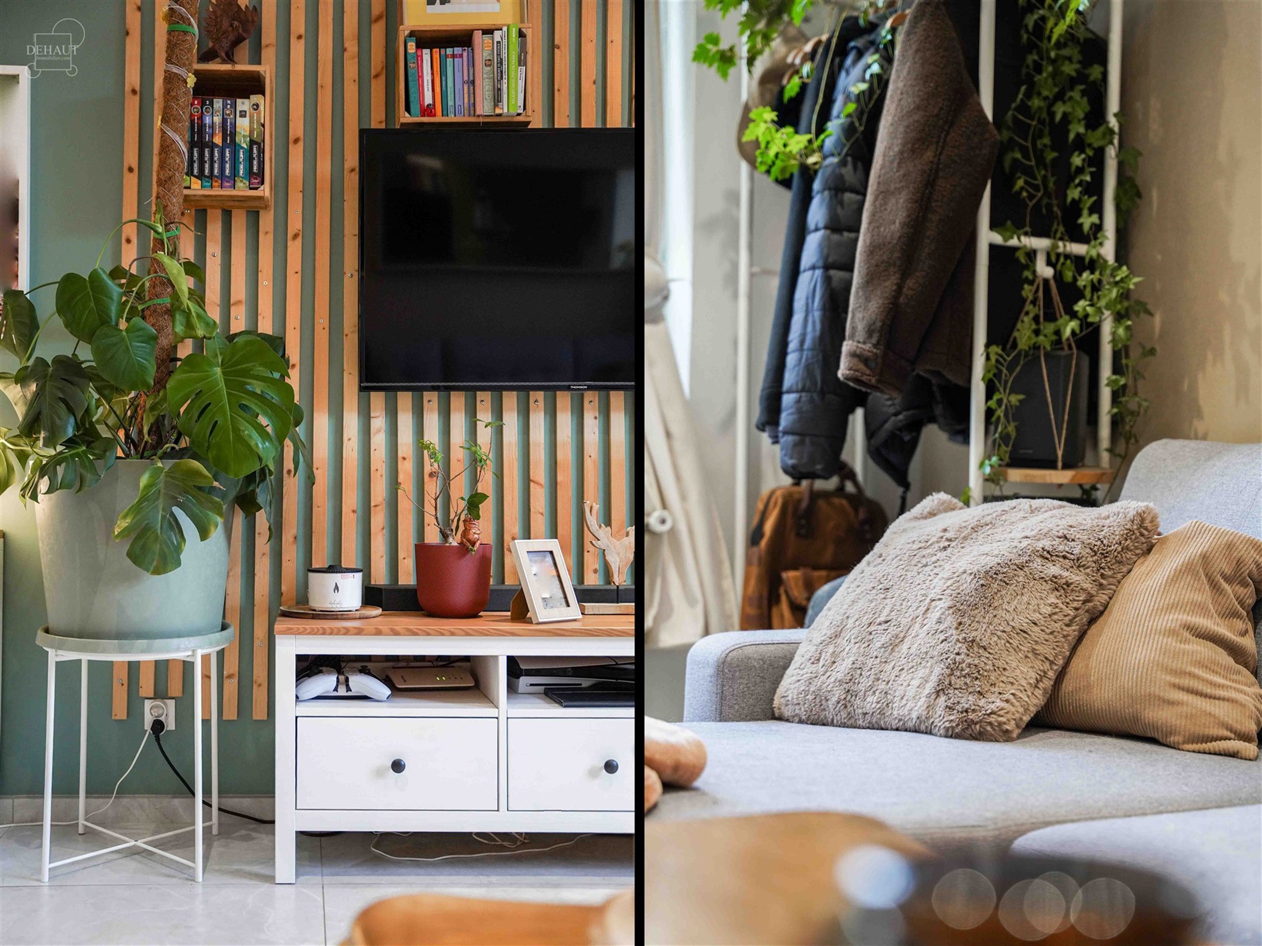 Jolie maison de ville rénovée comprenant un hall d'entrée desservant un lumineux séjour, une grande cuisine équipée, une salle de bain, un WC in...