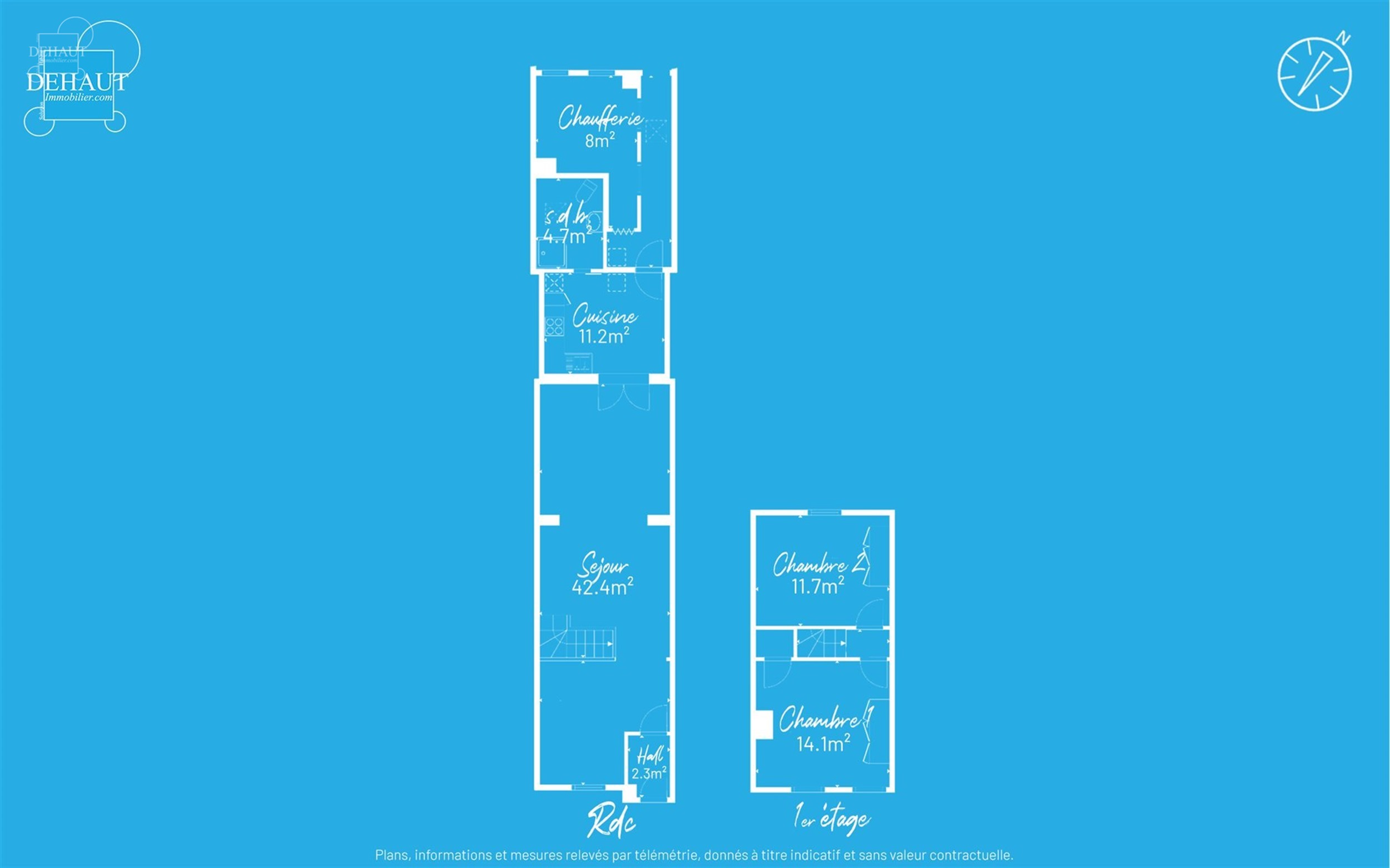 Maison de ville avec jardin disposant d'un grand séjour d'env. 42 m², une cuisine équipée, une salle de bain et 2 chambres. Grenier aménageable e...
