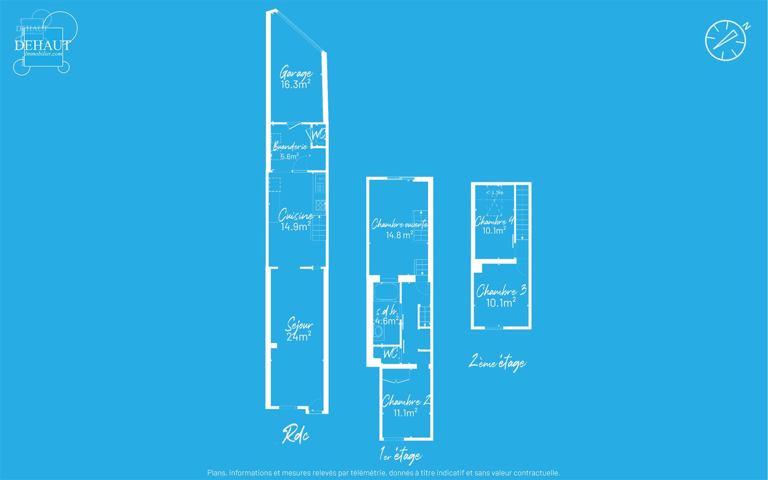 Maison de ville tout confort avec garage par accès arrière comprenant un séjour, une cuisine équipée, une buanderie, une salle de bain, 2 WC dont...