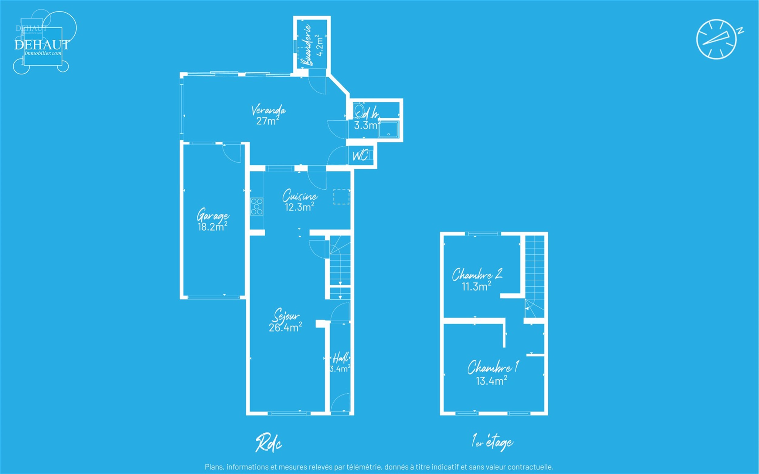 Maison de ville 3 façades en cours de rénovation avec garage attenant. Se compose d'un hall d'entrée desservant un séjour, une cuisine, une cave, ...