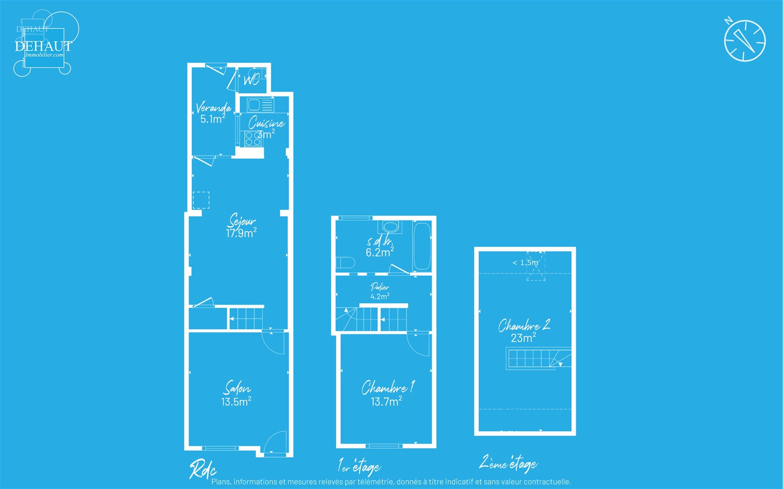 Maison de ville disposant d'un salon, un séjour, une cuisine, une véranda, un WC indépendant, une salle de bain avec baignoire et WC supplémentair...