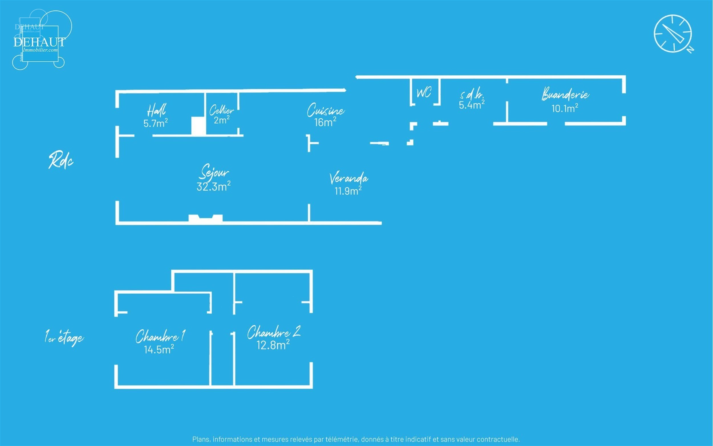 Jolie maison 3 façades située à proximité de toutes commodités.
Dispose d'un hall d'entrée, un séjour ouvert sur une cuisine équipée, un cel...