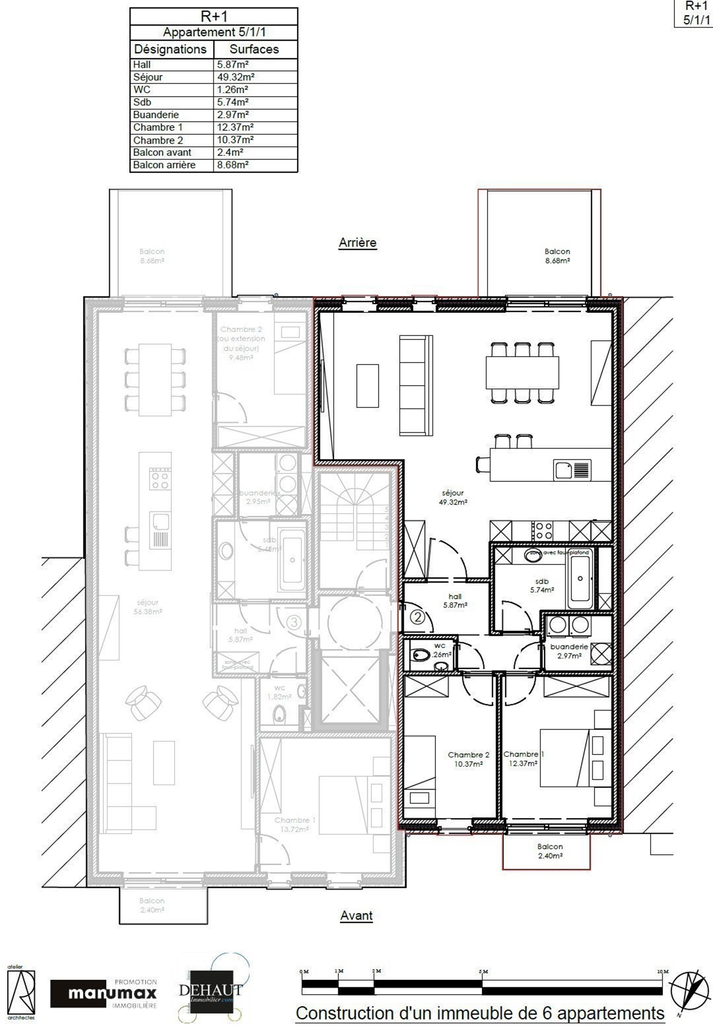 Magnifique appartement au premier étage d'un immeuble construit en 2023 et situé en centre-ville. Comprend un spacieux espace de vie ouvert sur une ...
