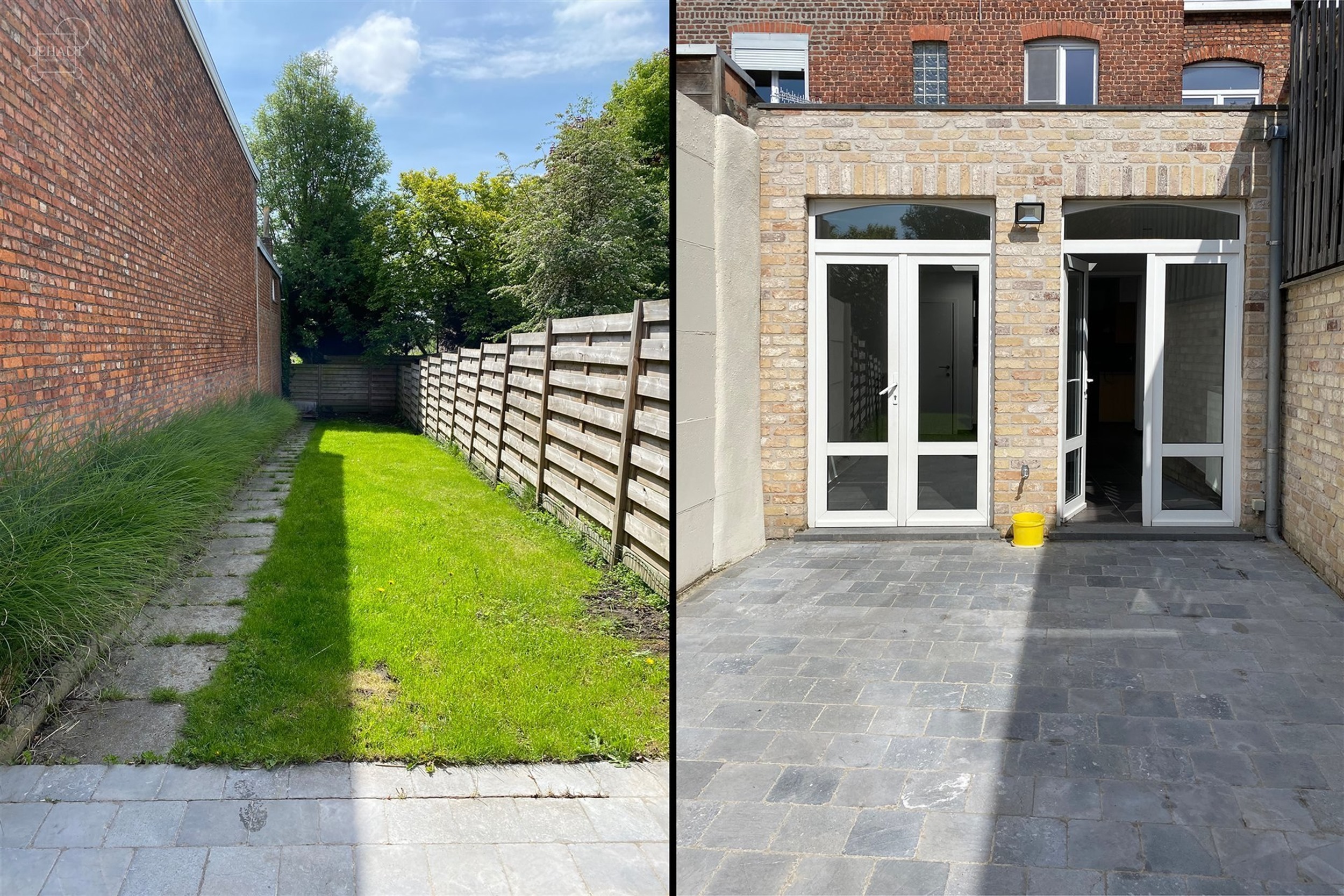Très belle maison de ville avec jardin comprenant au rez-de-chaussée : un hall d'entrée, un séjour ouvert sur cuisine équipée, une salle de bain...