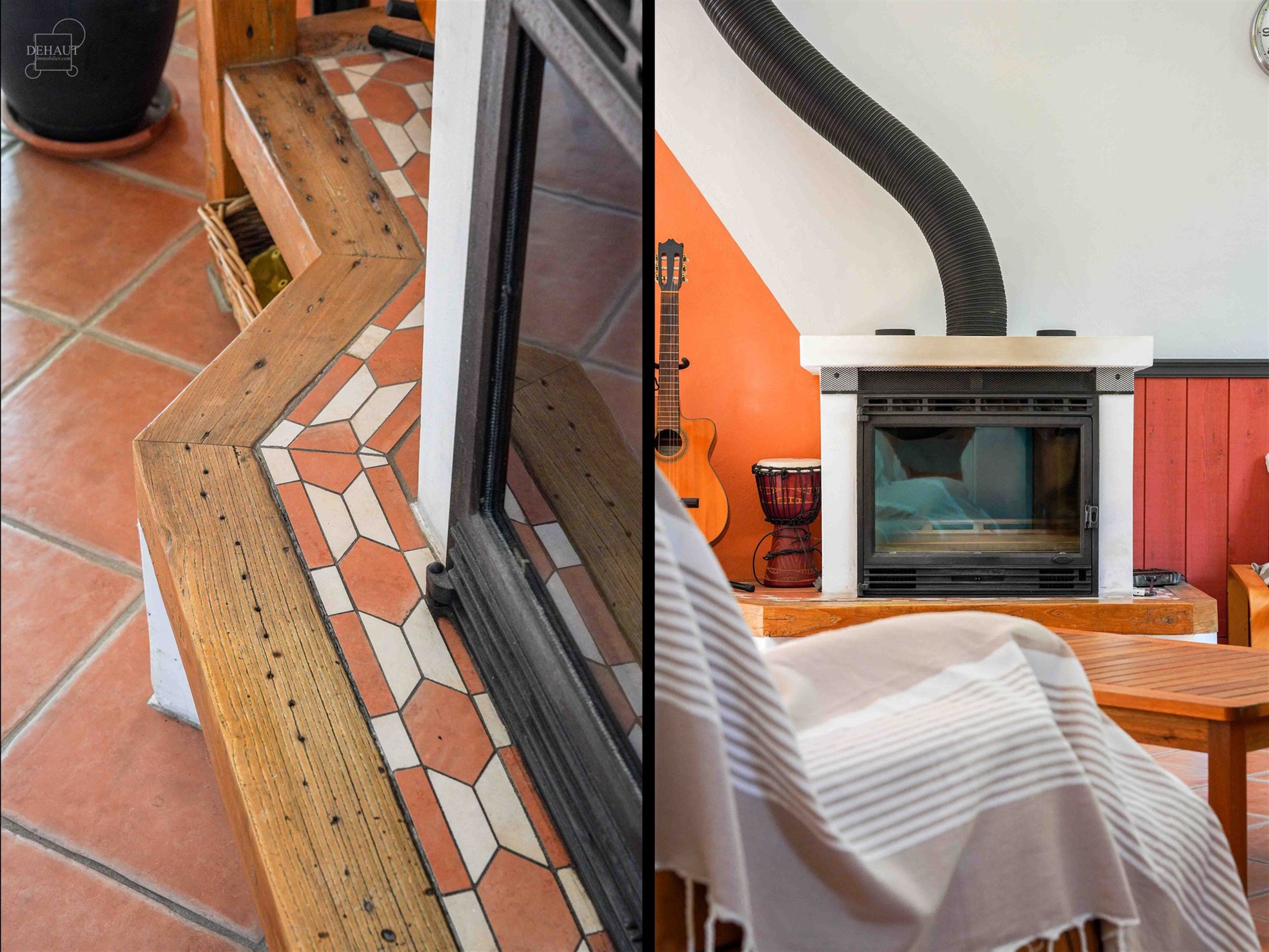 Jolie maison individuelle de campagne, de style fermette, érigée sur une parcelle de terrain d'env. 2.545m².  
Elle propose un hall d'entrée dess...