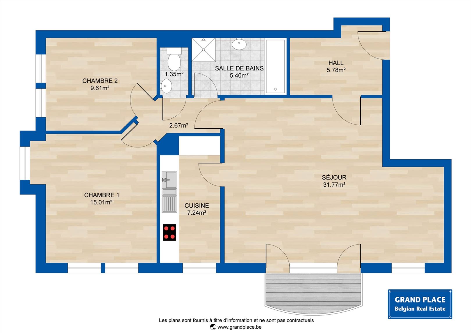 Image 2 : Appartement à 1330 RIXENSART (Belgique) - Prix 346.000 €