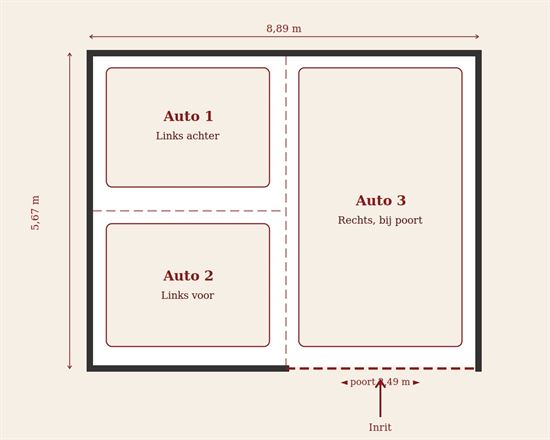 Ruime garagebox (+/-50 m2)