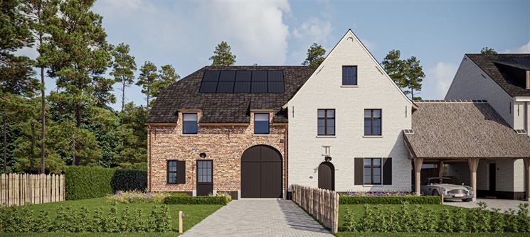 Halfopen nieuwbouwwoning met drie slaapkamers in groene omgeving