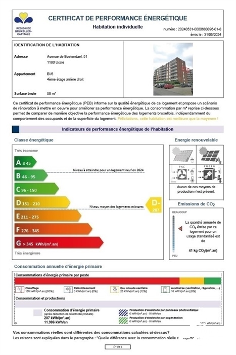 Image 13 : Appartement à 1180 UCCLE (Belgique) - Prix 1.150 &euro;