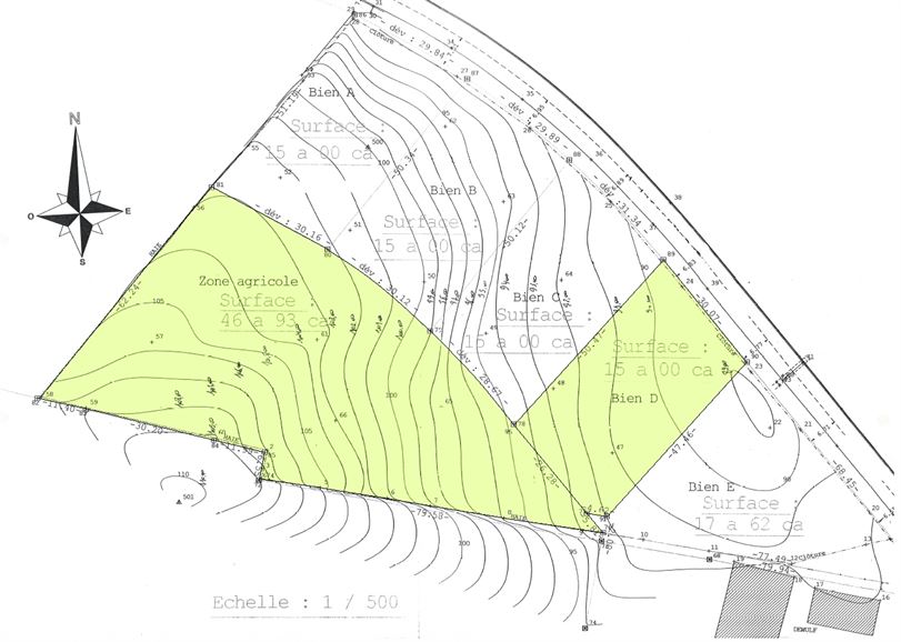 TERRAIN oriénté Sud-Ouest de ± 61,93 ares