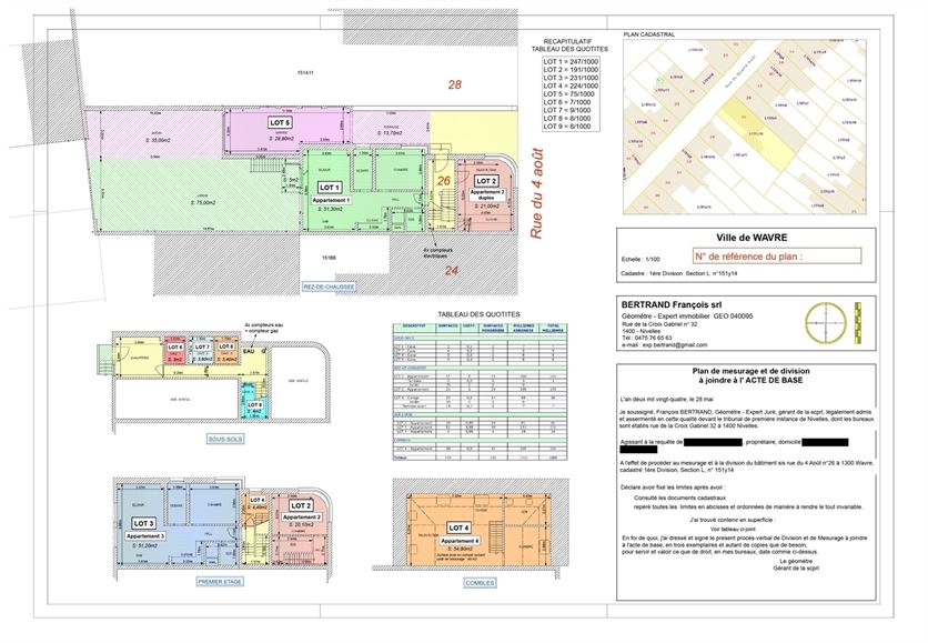 Élec. CONFORME, cave et droits enregistrement 3 %