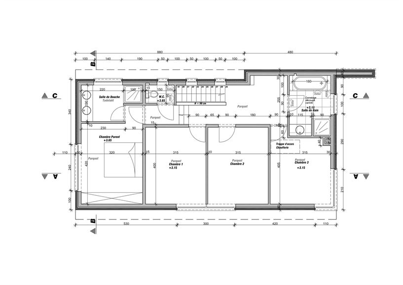 Rue résidentielle calme avec vue, double garage