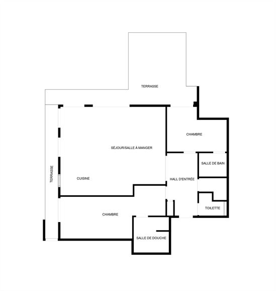 Rez-de chaussée avec terrasse et jardin privatif
