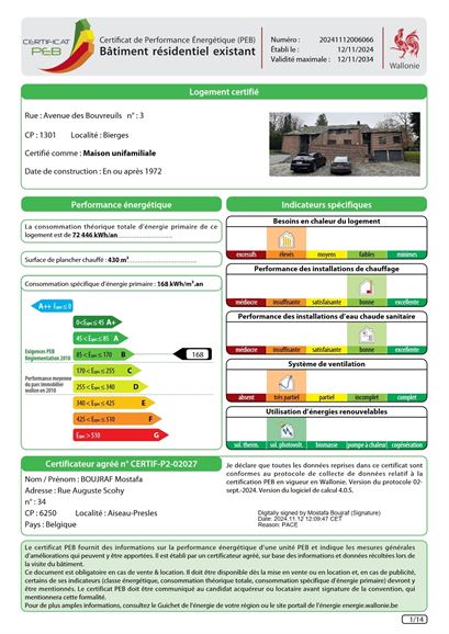 Villa d’exception 5 à 7 chambres, 2 entrées