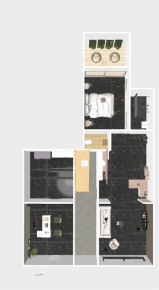 Poss. appartement + commerce