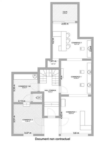 Poss. appartement + commerce