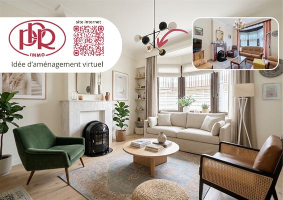 Charmant huis met 3 voorgevels en een totale oppervlakte van ongeveer 277 m². 3 slaapkamers + zolder die kan worden verbouwd tot 2 slaapkamers + bureau