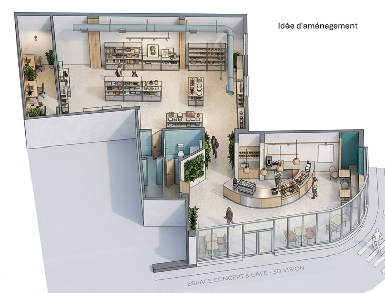 PREMIUM location, corner Place Bosch, XL display window