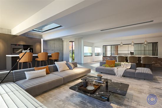 CASCO Loft van ca. 295m² + ruime garage + bureel!