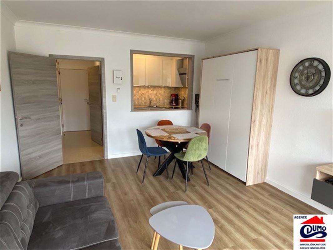 Ruime modern gemeubelde studio met lateraal zeezicht