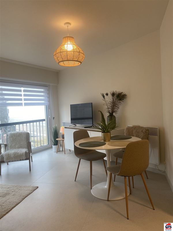 Gemeubeld appartement met 1 slaapkamer en frontaal zeezicht