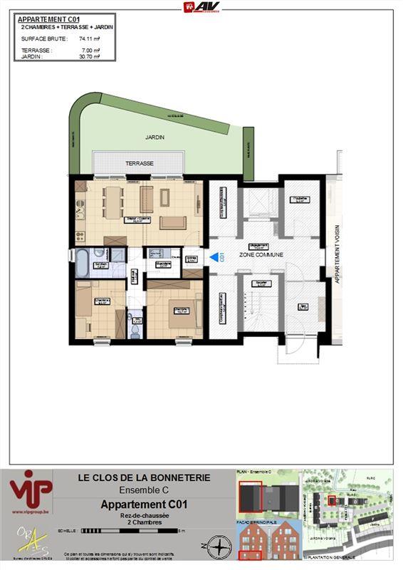 Superbe appartement au rez-de-chaussée avec terrasse et jardin