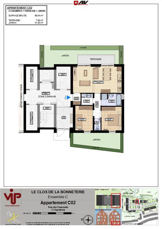 Superbe appartement au rez-de-chaussée avec terrasse et jardin