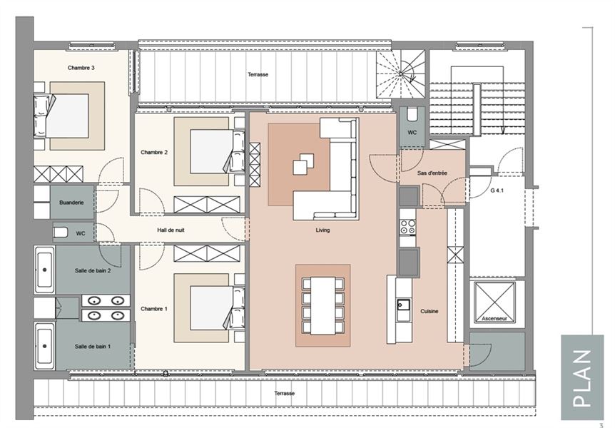 Prachtig Penthouse volledig bemeubeld
