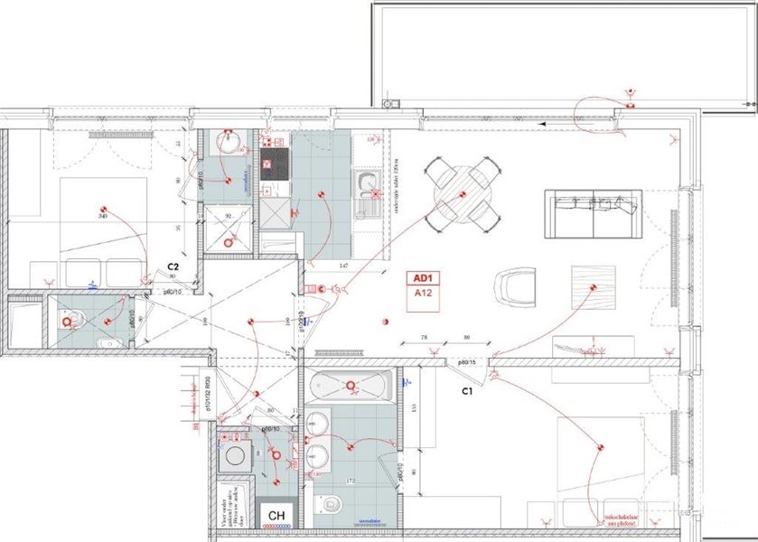 Appartement avec terrasse dans immeuble moderne