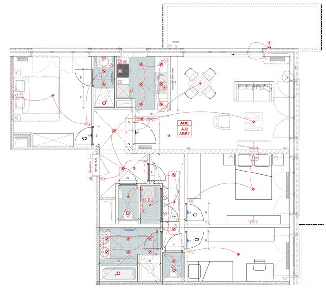 Furnished groundfloor apartment