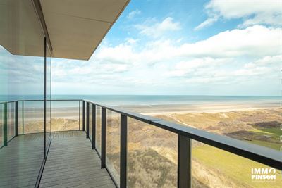 Lichtrijke assistentieflat met wijds zicht op zee, strand en duinen te koop in De Panne - Immo Pinson