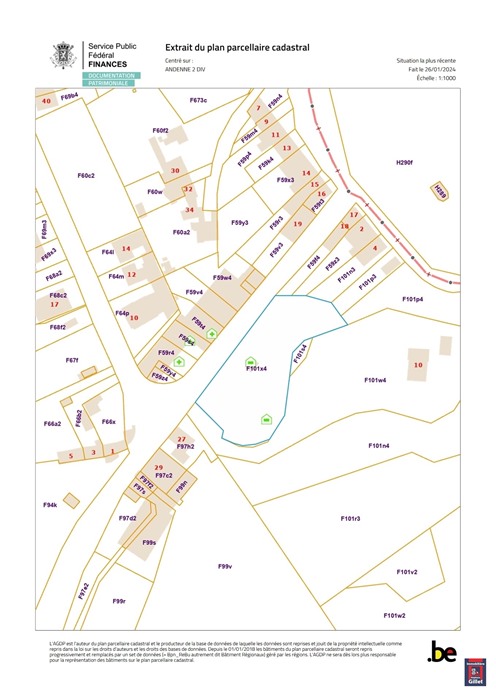 Terrain avec permis octroyé pour 15 appartements