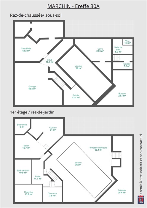 Étonnante maison 4 chambres avec piscine intérieure